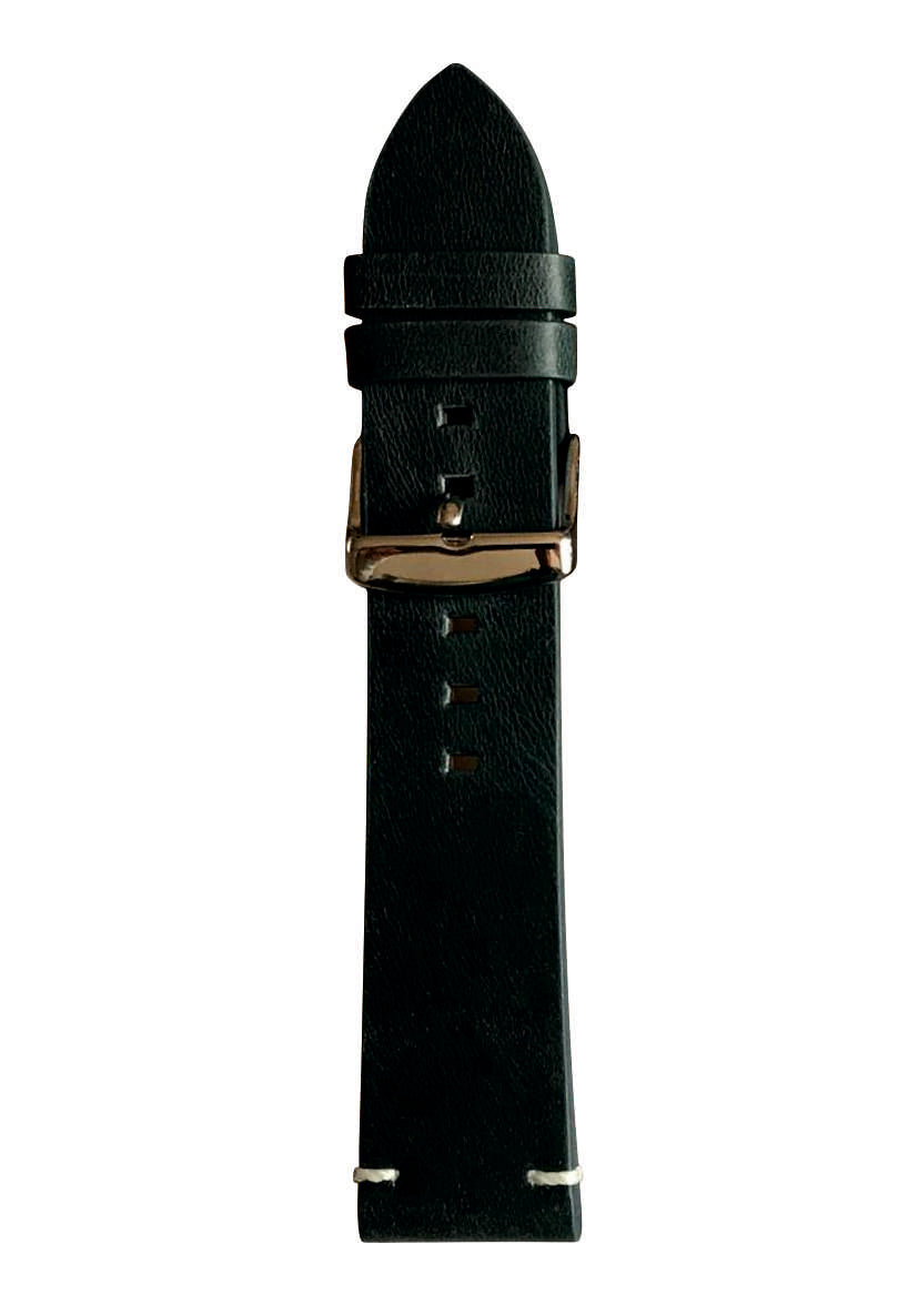 Zubehör „Wienerband“, Lederarmband vom Österreichischen Traditionshersteller RITTER aus Wien, Farbe raven
